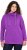 Ulla Popken Drawstring Collar Long Sleeve Sweatshirt Purple - Collegetröjor & hoodies - 