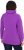 Ulla Popken Drawstring Collar Long Sleeve Sweatshirt Purple - Collegetröjor & hoodies - 