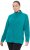 Ulla Popken Modular Fleece Zip Front Jacket Emerald - Collegetröjor & hoodies - 
