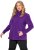 Ulla Popken Modular Fleece Zip Front Jacket Dark Plum - Collegetröjor & hoodies - 
