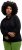 Ulla Popken Gathered Sleeve Oversized Fit Sweatshirt Black - Collegetröjor & hoodies - 