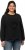 Ulla Popken Flock Print Long Sleeve Crew Neck Sweatshirt Black - Collegetröjor & hoodies - 