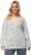 Ulla Popken Tie-Dyed Long Sleeve Sweatshirt Snow White - Collegetröjor & hoodies - 