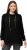 Ulla Popken GLOW Lettered Collared Sweatshirt Black - Collegetröjor & hoodies - 