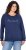 Ulla Popken NEW CASUAL Ruffled Hem Sweatshirt Navy - Collegetröjor & hoodies - 