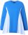 Ulla Popken Pinstripe Gore Long Sleeve Sweatshirt Peacock Blue - Collegetröjor & hoodies - 