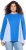 Ulla Popken Pinstripe Gore Long Sleeve Sweatshirt Peacock Blue - Collegetröjor & hoodies - 