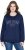 Ulla Popken NYC Embroidered Long Sleeve Sweatshirt Ink Blue - Collegetröjor & hoodies - 