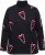Ulla Popken Candy Cane Graphic Sweatshirt Black - Collegetröjor & hoodies - 