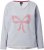 Ulla Popken Bow City Lettering Sweatshirt Light Grey Melange - Collegetröjor & hoodies - 