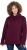 Ulla Popken Chain Fringe Smooth Fleece Sweatshirt Dark Wine Red - Collegetröjor & hoodies - 