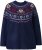 Ulla Popken Norwegian Style Christmas Sweater Blue - Collegetröjor & hoodies - 