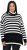 Ulla Popken Striped Stand-Up Collar Sweater Black - Collegetröjor & hoodies - 