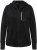 Ulla Popken HYPRAR Zip Front Hooded Stretch Sweatshirt Black - Collegetröjor & hoodies - 
