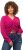 Ulla Popken Shaker Stitch Cropped Gathered Sweater Fuchsia Pink - Collegetröjor & hoodies - 