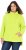 Ulla Popken Embossed Letter Sweatshirt Lime - Collegetröjor & hoodies - 