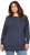 Ulla Popken Layered Look Button Sleeve Sweatshirt Navy - Collegetröjor & hoodies - 