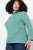 Ulla Popken Asymmetric Zipper Turtleneck Sweater Green - Collegetröjor & hoodies - Mjuka tröjor och hoodies i stora storlekar