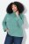 Ulla Popken Asymmetric Zipper Turtleneck Sweater Green - Collegetröjor & hoodies - Mjuka tröjor och hoodies i stora storlekar
