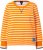 Ulla Popken Striped Drawstring Hem Sweatshirt Orange - Collegetröjor & hoodies - 