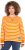 Ulla Popken Striped Drawstring Hem Sweatshirt Orange - Collegetröjor & hoodies - 