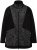 Ulla Popken Patch Print Fleece Jacket Black - Collegetröjor & hoodies - 
