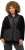 Ulla Popken Patch Print Fleece Jacket Black - Collegetröjor & hoodies - 