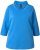 Ulla Popken Classic Fit with Side Slits 3/4 Sleeve Sweatshirt Royal Blue - Collegetröjor & hoodies - 