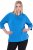 Ulla Popken Classic Fit with Side Slits 3/4 Sleeve Sweatshirt Royal Blue - Collegetröjor & hoodies - 