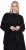 Ulla Popken Decorative Seam Contrast Color Sweater Black - Collegetröjor & hoodies - 
