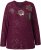 Ulla Popken Metallic Print Extra Soft Christmas Sweatshirt Dark Wine Red - Collegetröjor & hoodies - 