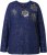 Ulla Popken Metallic Print Extra Soft Christmas Sweatshirt Ink Blue - Collegetröjor & hoodies - 