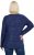 Ulla Popken Metallic Print Extra Soft Christmas Sweatshirt Ink Blue - Collegetröjor & hoodies - 