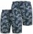 D555 Cleethorpes Hawaii Printed Swimshorts Navy - Badshorts - Badshorts för herrar i stora storlekar