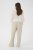 Kaffe Curve Sirana Pants Beige Melange/Black Stripe - Tygbyxor - 