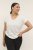 Kaffe Curve Lina V-Neck T-Shirt White - T-shirts - 