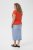 Kaffe Curve Jena V-Neck T-Shirt Grenadine Red - T-shirts - 