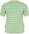 Kaffe Curve Lizzy Randig tröja Fjädergrå melerad/Grön - Tryckta T-shirts för dam i stora storlekar - 