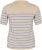 Kaffe Curve Lizzy Randig tröja Beige/Blå - Tryckta T-shirts för dam i stora storlekar - 