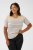 Kaffe Curve Lizzy Randig tröja Beige/Blå - Tryckta T-shirts för dam i stora storlekar - 