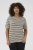 Kaffe Curve Lizzy Randig tröja Beige/Svart - Tryckta T-shirts för dam i stora storlekar - 