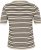 Kaffe Curve Lizzy Randig tröja Beige/Svart randig - Tryckta T-shirts för dam i stora storlekar - 