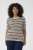 Kaffe Curve Lizzy Randig tröja Beige/Svart randig - Tryckta T-shirts för dam i stora storlekar - 