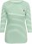Kaffe Curve Lia Boatneck 3/4 T-Shirt Chalk/Bright Green - Toppar & T-shirts - 