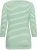 Kaffe Curve Lia Boatneck 3/4 T-Shirt Chalk/Bright Green - Toppar & T-shirts - 