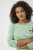 Kaffe Curve Lia Boatneck 3/4 T-Shirt Chalk/Bright Green - Toppar & T-shirts - 