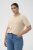 Kaffe Curve Lizzy Knit T-Shirt Feather Melange/Chalk Fine Stripe - T-shirts - 