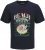 Jack & Jones King Crew Neck T-Shirt Navy - T-shirts med tryck i stora storlekar - T-shirts med tryck i stora storlekar