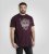 D555 Grimsby Rock n' Roll Skull Printed T-Shirt Burgundy - T-shirts med tryck i stora storlekar - T-shirts med tryck i stora storlekar