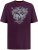 D555 Grimsby Rock n' Roll Skull Printed T-Shirt Burgundy - T-shirts med tryck i stora storlekar - T-shirts med tryck i stora storlekar